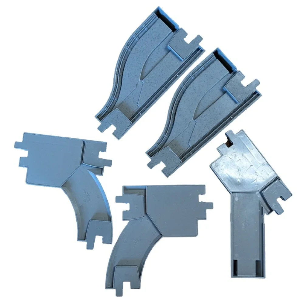 Geotrax Switches For Train Track 5 Pieces Fisher Price Gray Track Plastic GUC